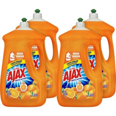 Ajax Liquid Dish Detergent, Triple Action, 90 fl. oz, OE, 4PK CPC149874CT